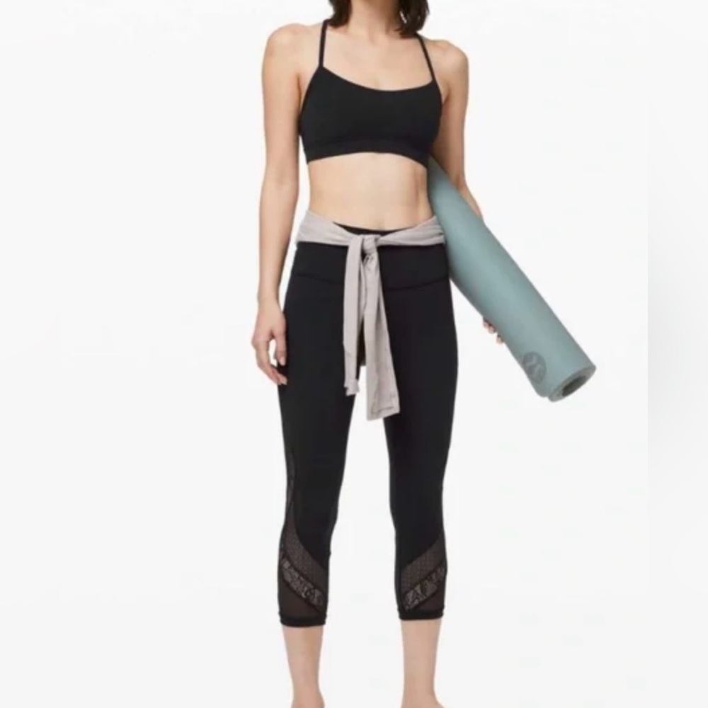Lululemon Wunder Under High Rise Lace 21” Crop Legging